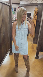Rodeo Denim Halter Dress
