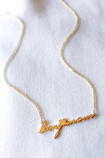 Girl Mom/Boy Mom Script Necklace