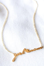 Girl Mom/Boy Mom Script Necklace