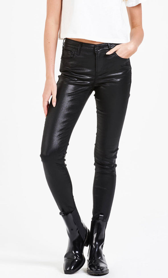Dear John Gisele Black Coated Skinny