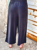 Black Palazzo Capri Pants