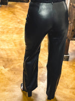 Adler Faux Leather Black pant