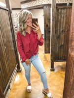 Dear John Maroon Arianna Top