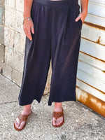 Black Palazzo Capri Pants