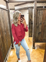 Dear John Maroon Arianna Top