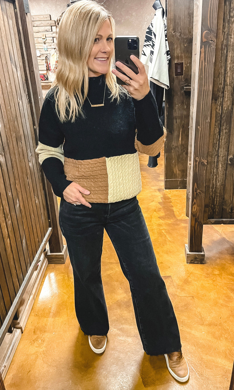 Brooke Color Block Sweater