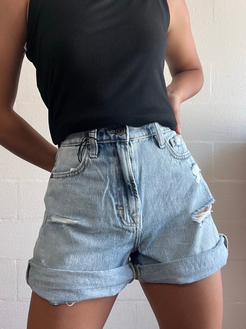 Hidden Rolled Mom Shorts