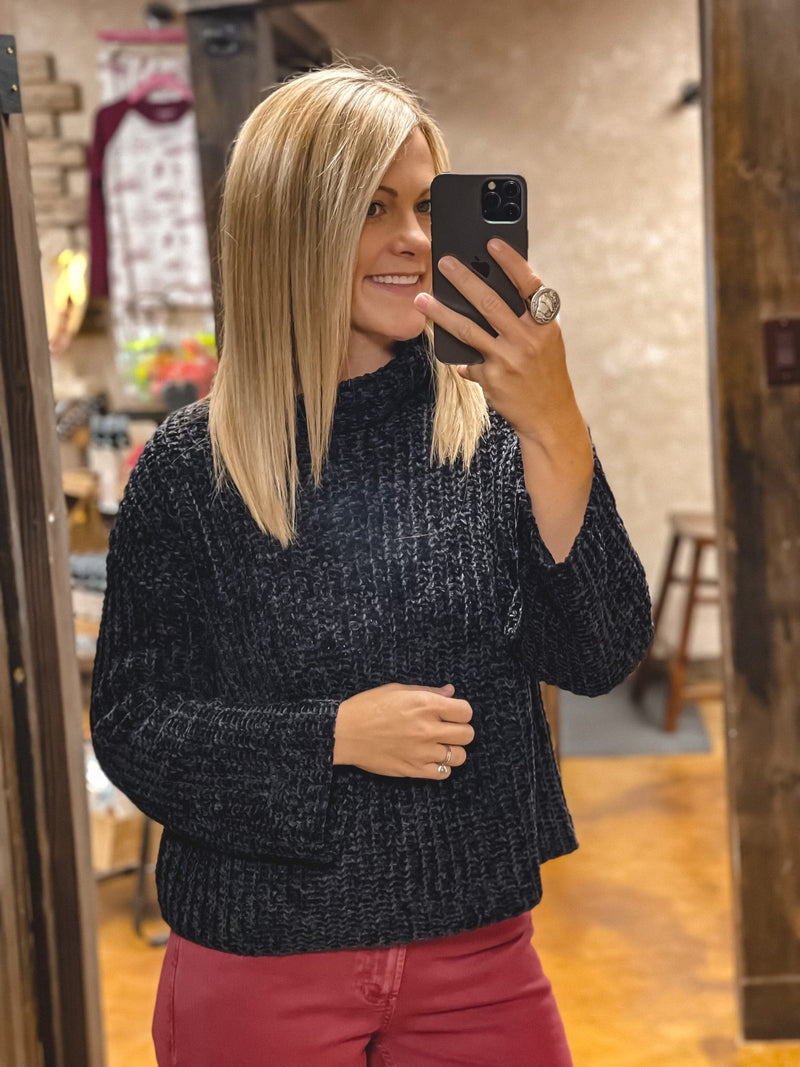 June Mock Neck Sweater