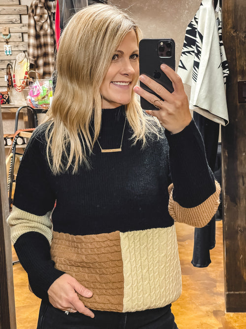 Brooke Color Block Sweater