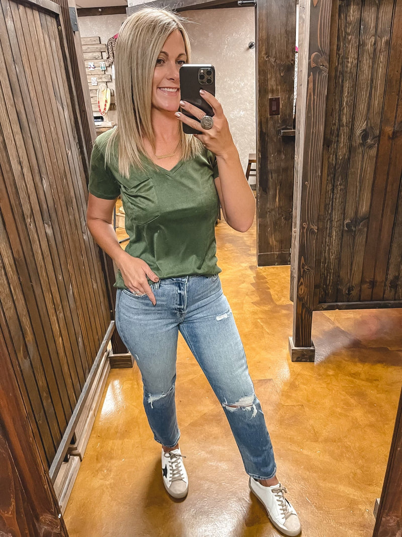 Phoenix Suede Pocket tee