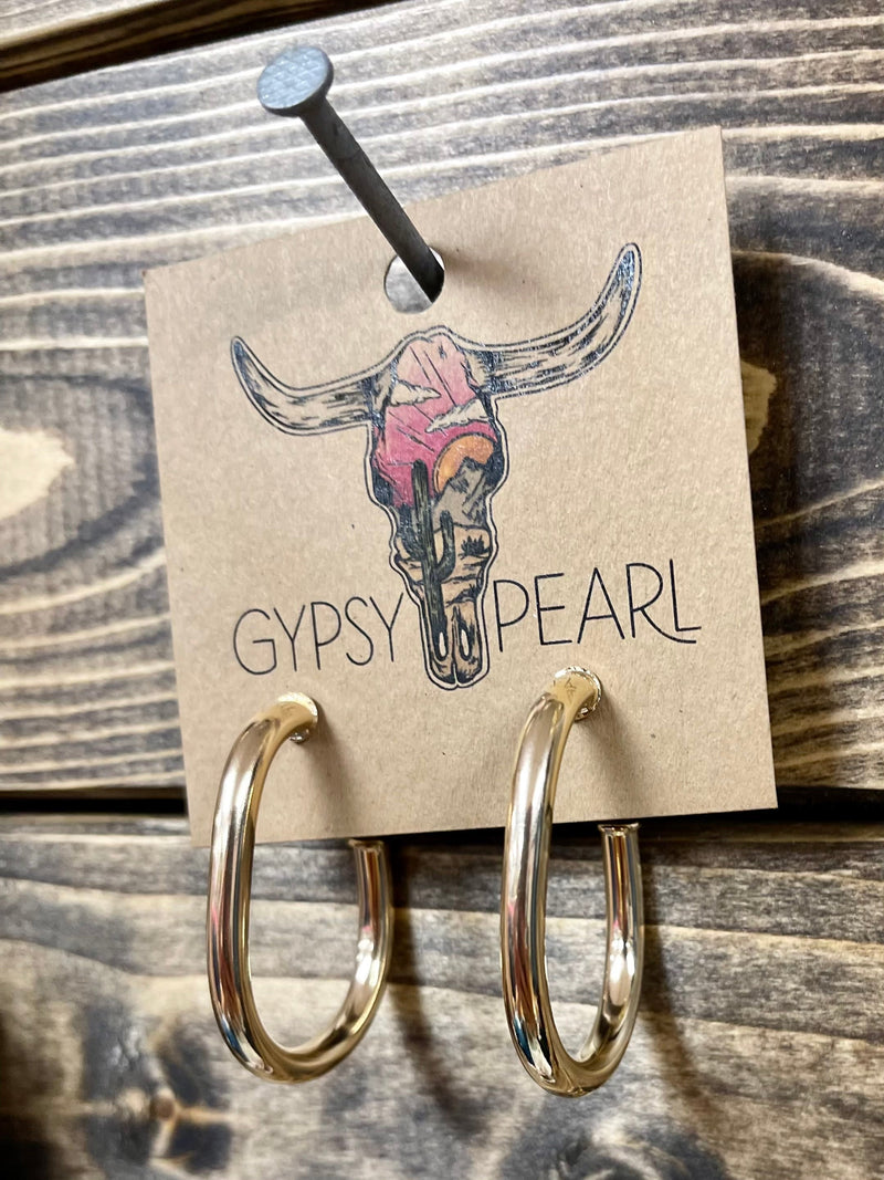 Marissa Gold Filled Oval Hoops