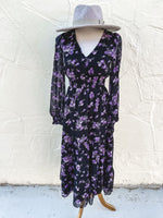 Lucy Paris Garner Black Floral Dress