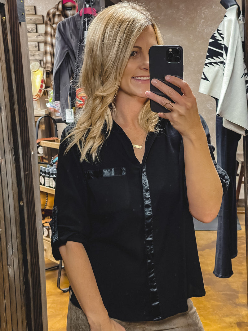 Velvet Heart Ramona Roll Tab Sleeve Top