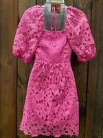 Lucy Paris Elaine Fuchsia Lace Dress
