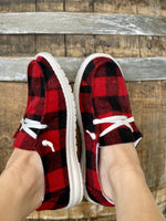 Wild West Sneaker -Red Plaid
