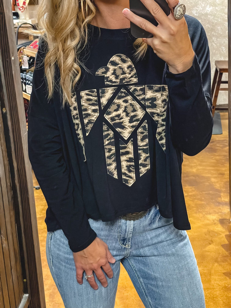 Leopard Thunderbird Crop Top