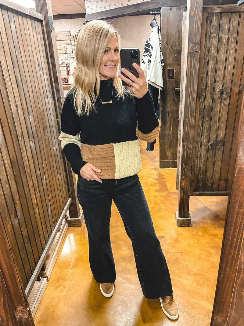 Brooke Color Block Sweater