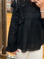 Catrina Black Lace Top