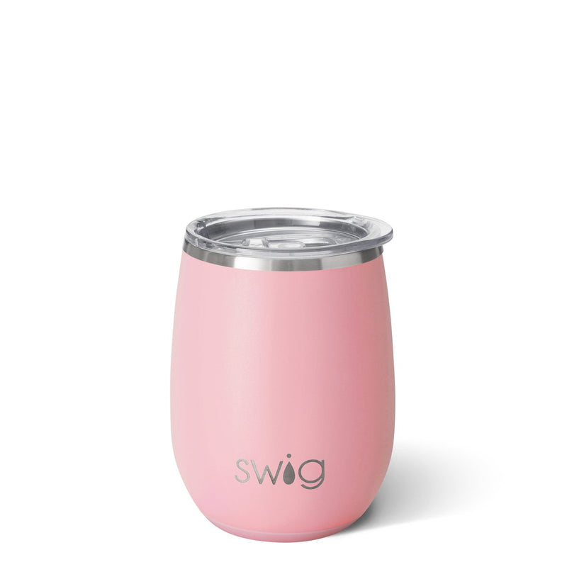 Swig 14oz  Stemless Wine Cup Matte Blush