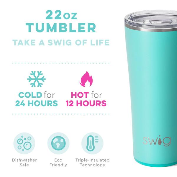 Swig 22oz Tumbler Matte Aqua Blue